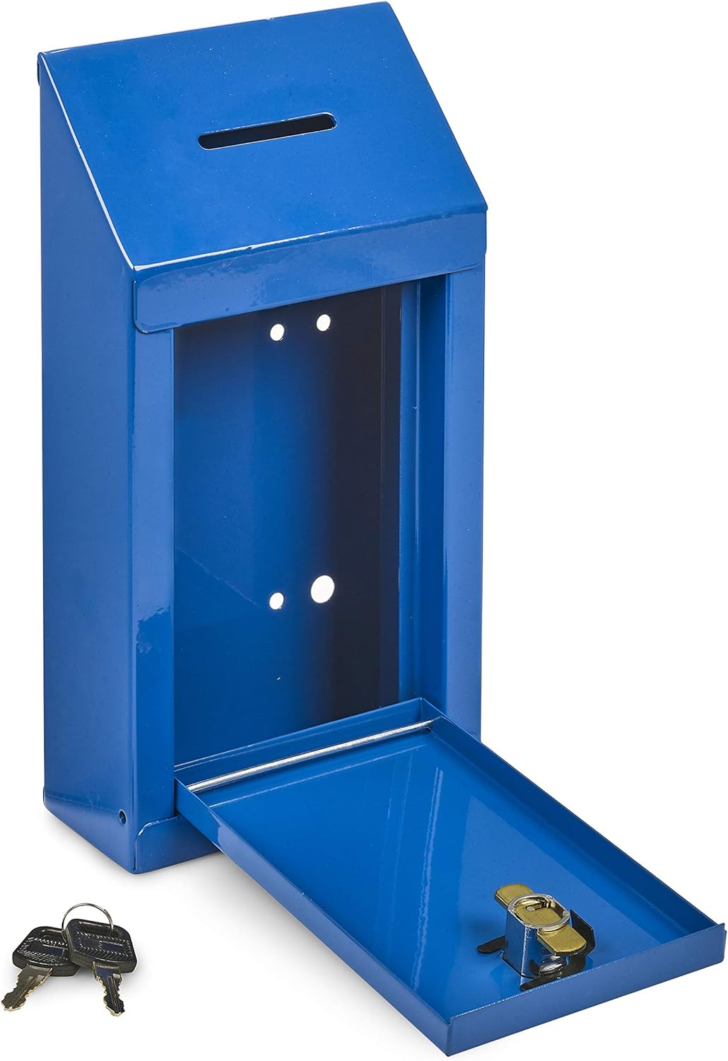 Metal Donation Box Charity Steel Collection Box Office Suggestion Box Secure Box With Top Slot and Lock with Keys Wall Mount with pre drilled holes 10x6x2.5" waterproof mailbox for Home Office(Gray) 73 71J wd4bSdL. AC SL1500 - northernschoolofshiatsu.co.uk
