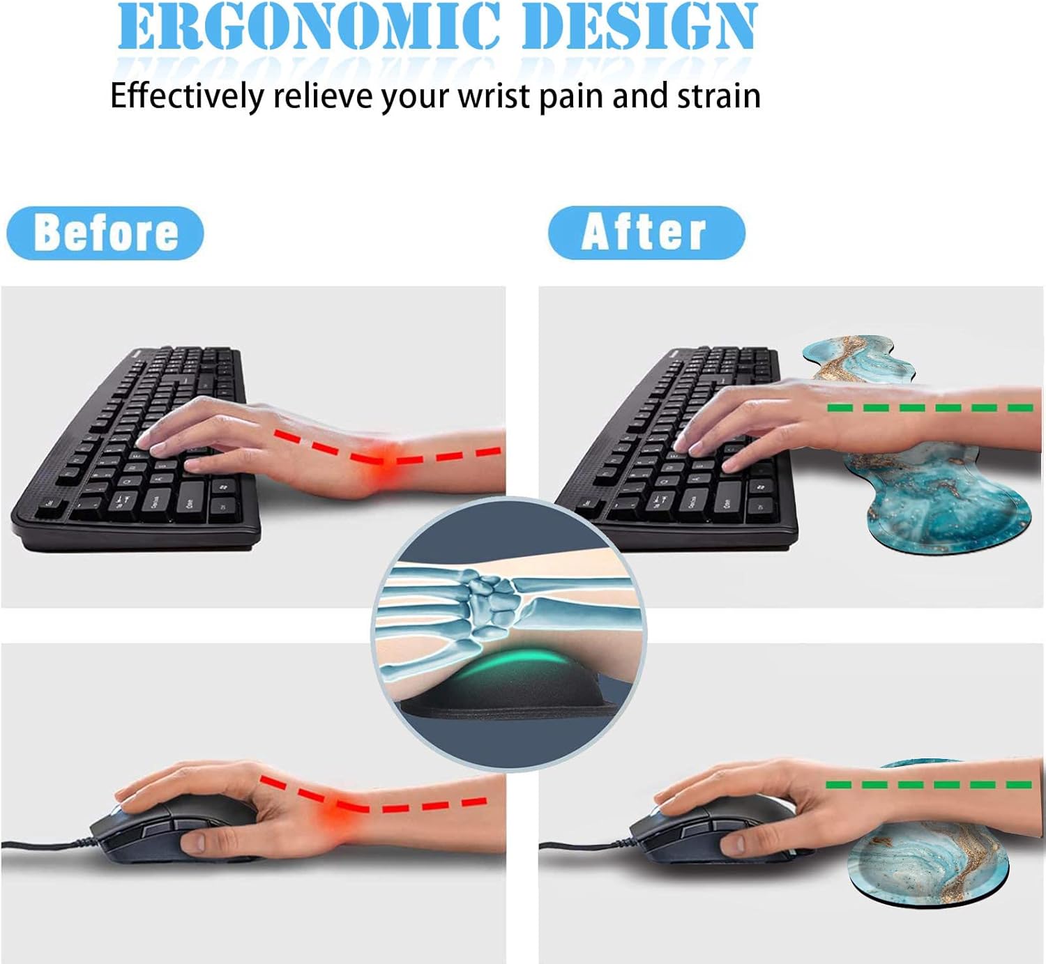 Keyboard Wrist Rest+Mouse Wrist Pad+Desk Pad Set,Memory Foam Ergonomic Easy Typing Pain Relief for Computer Laptop Office Home - Stay Positive Work Hard and Make It Happen 51 71J3KPvq3RL. AC SL1500 - northernschoolofshiatsu.co.uk