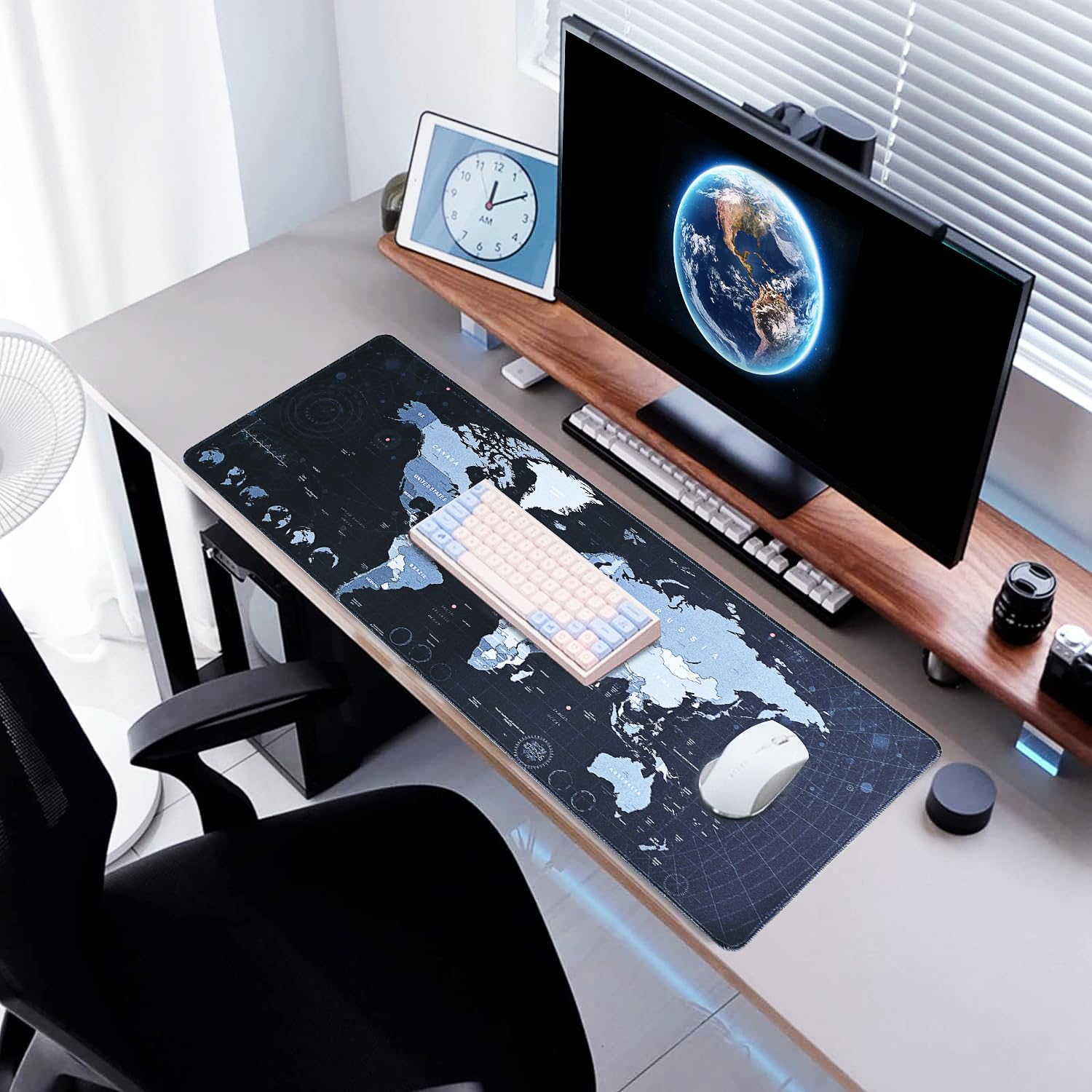 Gaming Mouse Pad XL XXL with World Map(31.5 x 11.8in), Desk Mat&Large Mouse Pad Keyboard Mat 3MM Anti Slip and Waterproof Rubber Mouse Pad (Black) 2 71JQvTEzoPL. AC SL1500 - northernschoolofshiatsu.co.uk