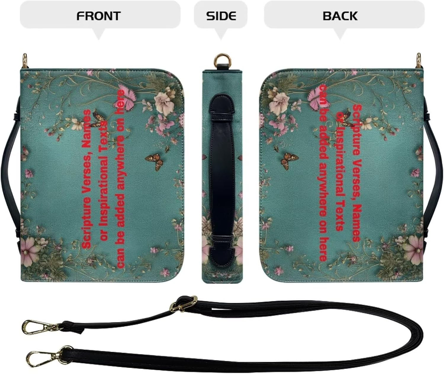 Custom Personalized PU Leather Bible Cover Case for Women,Customized Bible Cases Bible Tote Bag Bible Carrying Case Bible Carrier with Detachable Shoulder Strap,2XL 125 71JVhqNHAPL. AC SL1500 - northernschoolofshiatsu.co.uk
