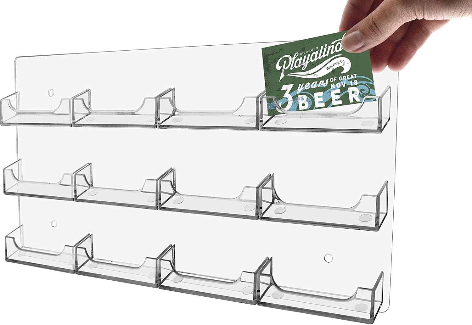 Marketing Holders Wall Business Card Holder with Hanging Hardware for 3.5" x 2" Contact Cards Trade Show Expos Real Estate Retail Stores 48 Pocket Clear Acrylic 41 71Jpd0ndl+L. AC SL1500 - northernschoolofshiatsu.co.uk