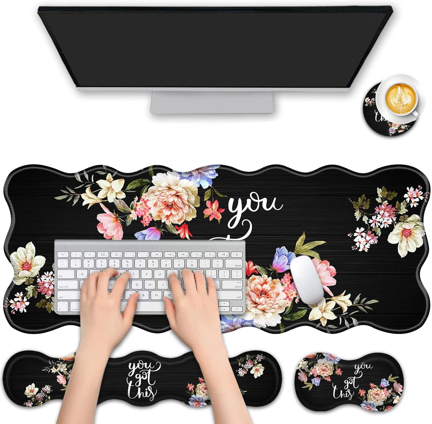 4 in 1 Desk Mat Set,Mouse Pad with Keyboard Wrist Rest,Wave-Shaped Design,Non-Slip Rubber Base,Waterproof,for Home,Office,Gaming,Starry Night 68 71K4wrNoYwL. AC SL1500 - northernschoolofshiatsu.co.uk