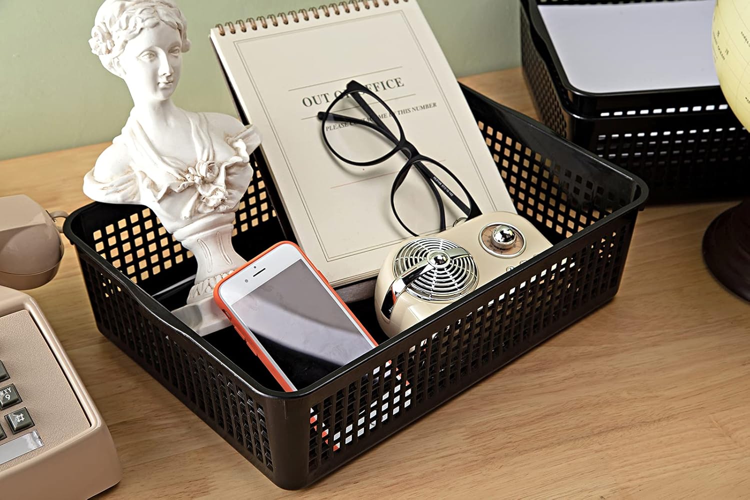 A4 Size Plastic Storage Basket,Desktop File Paper Letter Organizer Tray, 6-Packs (Black) 5 71K8qOWB75S. AC SL1500 - northernschoolofshiatsu.co.uk