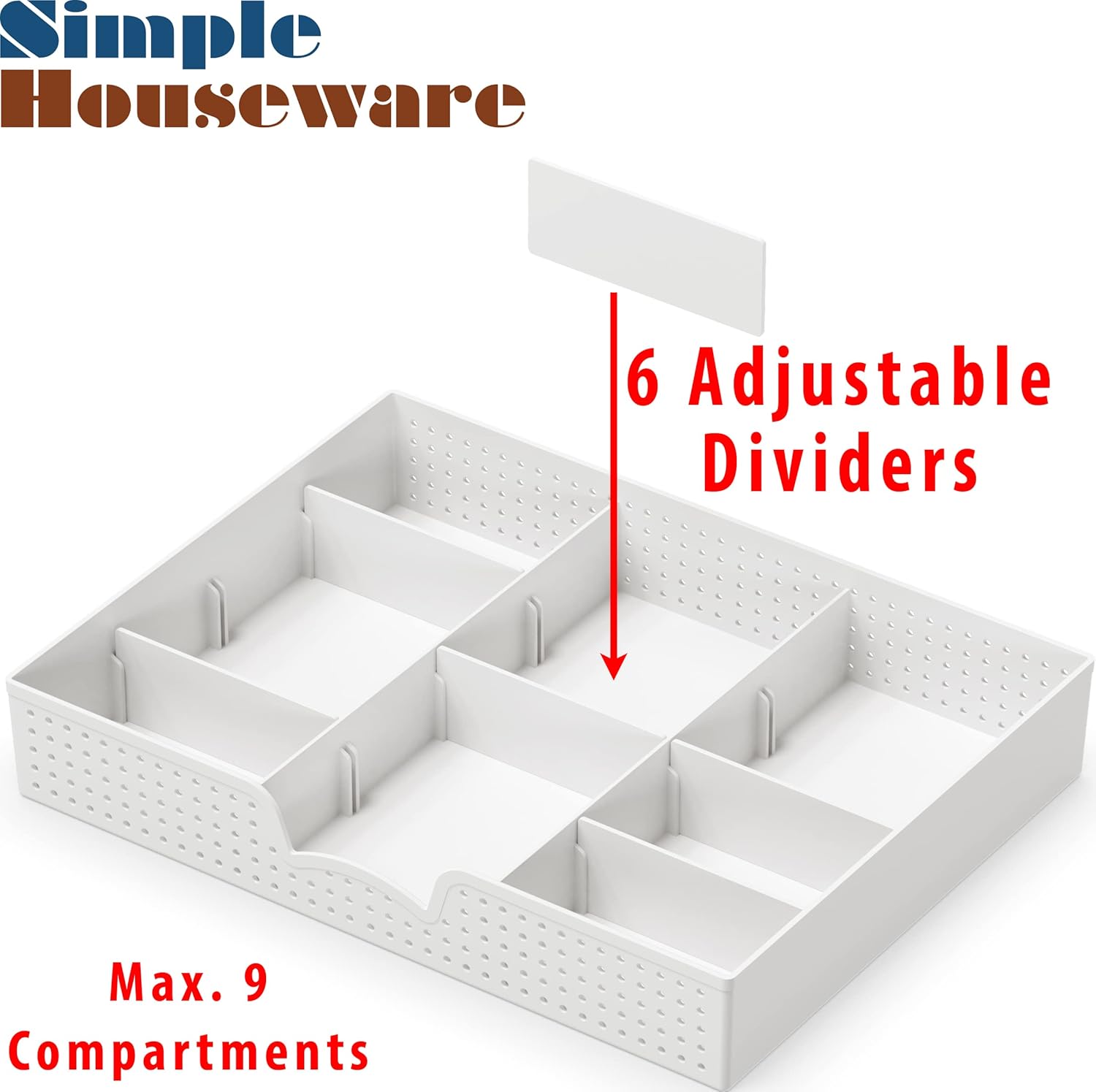 Simple Houseware Drawer Organizer Tray with 9 Adjustable Compartments, Black 42 71KFzW8zIyL. AC SL1500 - northernschoolofshiatsu.co.uk