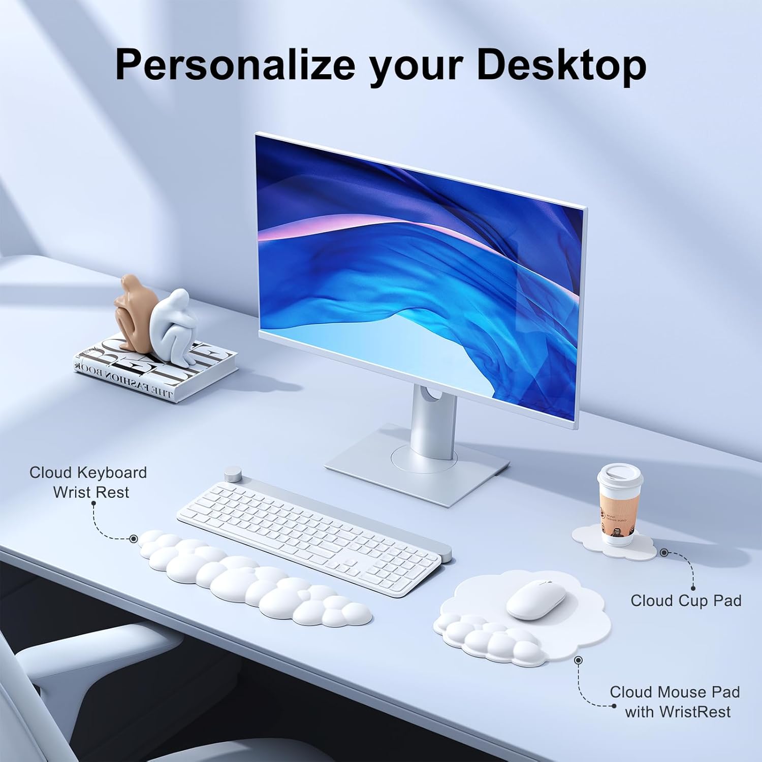 Cloud Mouse Pad with Wrist Rest, Cloud Keyboard Wrist Rest, Wrist Rest for Computer Keyboard, Cloud Mouse Pad Wrist Support, Ergonomic Cloud Keyboard Mouse Wrist Support (White), 17inch, MEAJ3 2 71LhIQAToyL. AC SL1500 - northernschoolofshiatsu.co.uk