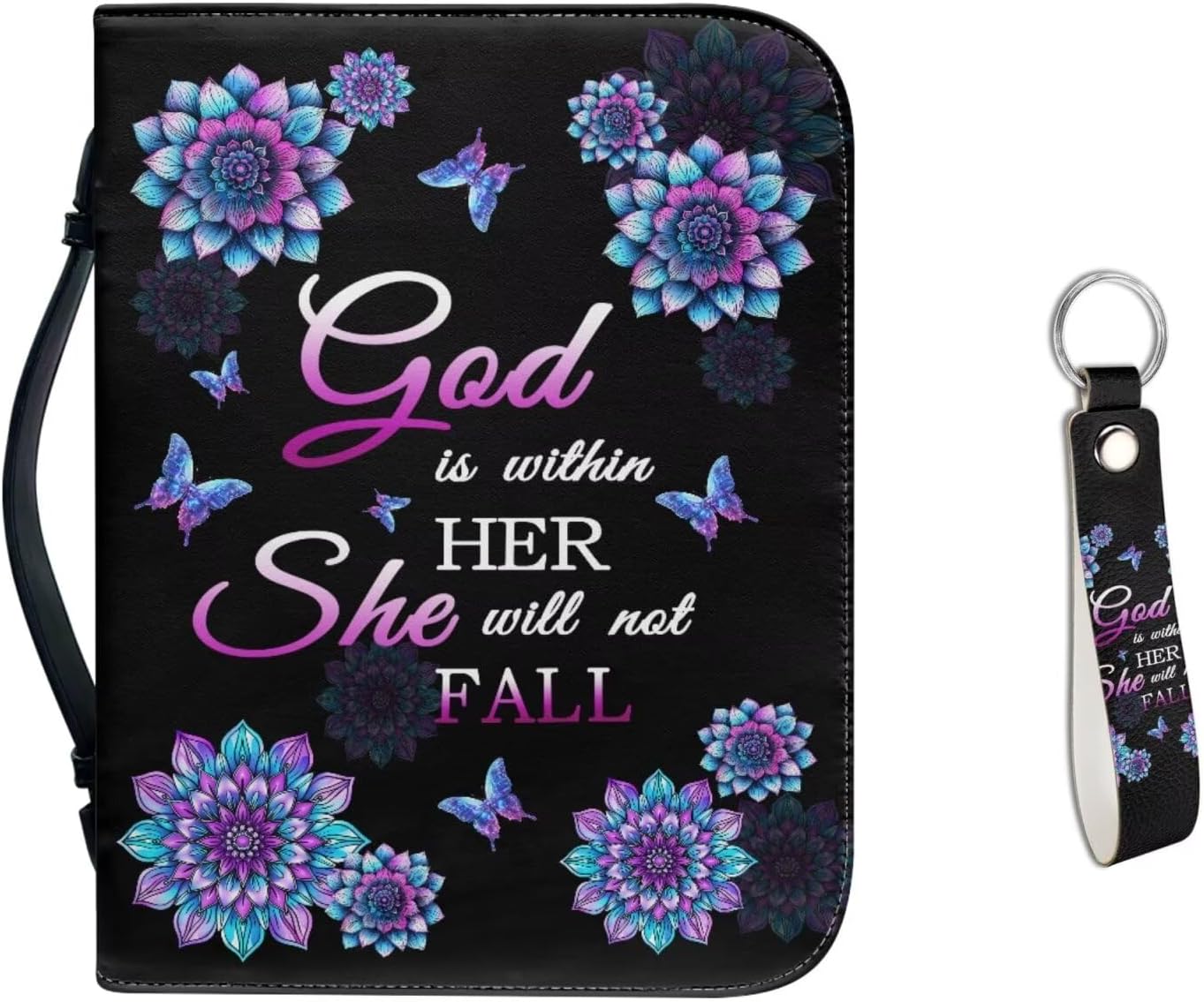 Kuiaobaty Leather Bible Cover with Handle Carrying Bible Case Church Bag Bible Protective Tote with Matched Leather Keychain for Adults Kids Youth God is Within Her She Will Not Fall 29 71M 87279qL. AC SL1500 - northernschoolofshiatsu.co.uk