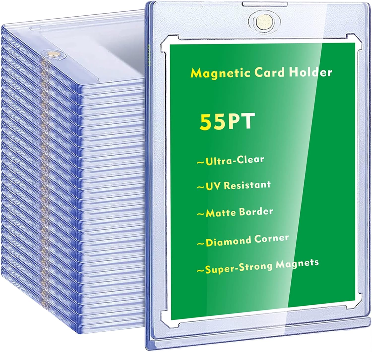 24 Pack 55pt Magnetic Trading Card Holder Hard Card Case with UV Resistant for Cards 1 71M8z6TgC6L. AC SL1500 - northernschoolofshiatsu.co.uk