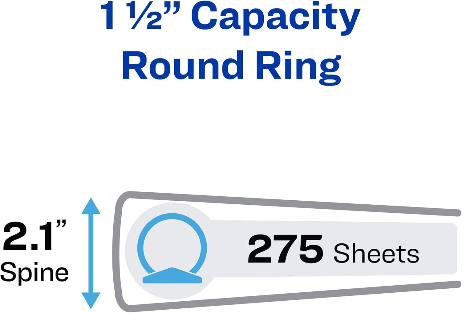 Avery Economy View 3 Ring Binder, 1" Round Rings, 1 White Binder (05711) 25 - northernschoolofshiatsu.co.uk