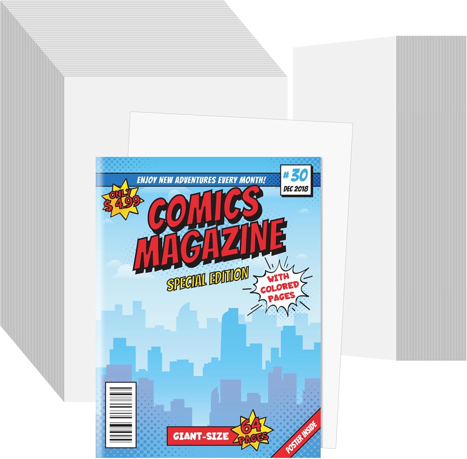100 Pcs Current Size Comic Book Boards, 24-Point/400gsm Solid Backing Boards White Protective Sheets Fabric Backing Board Regular Comics Magazine Storage for Collectors, 6.75 X 10.5 inches 1 71MFKY4CrNL. AC SL1500 - northernschoolofshiatsu.co.uk