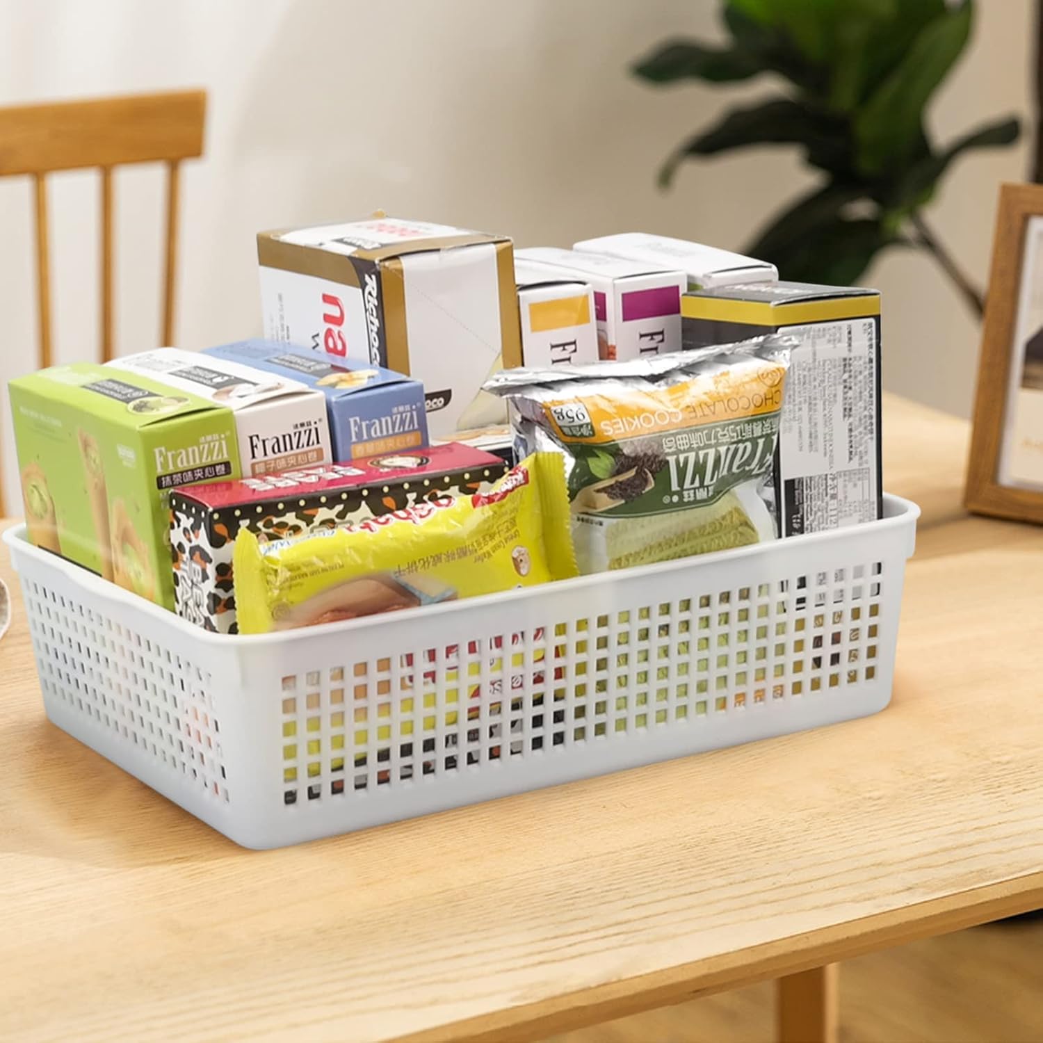 6-pack Storage Basket Trays, Plastic Office Tray, White 5 71MdA432VCL. AC SL1500 - northernschoolofshiatsu.co.uk