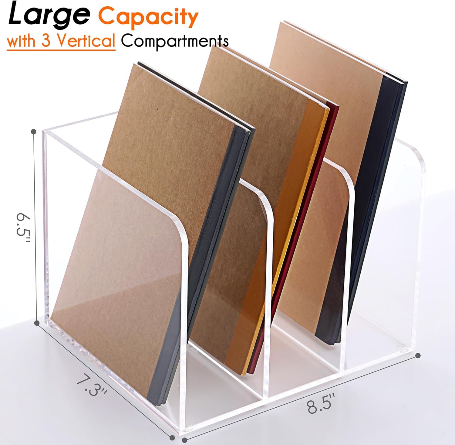File Organizer for Desk Clear Acrylic Magazine Holder Desk Organizer Office Accessories Folder Organizer with 3 Vertical Organizer Spaces File sorters,for Home Office School...(B5) 7 71MmMqQk3GL. AC SL1500 - northernschoolofshiatsu.co.uk