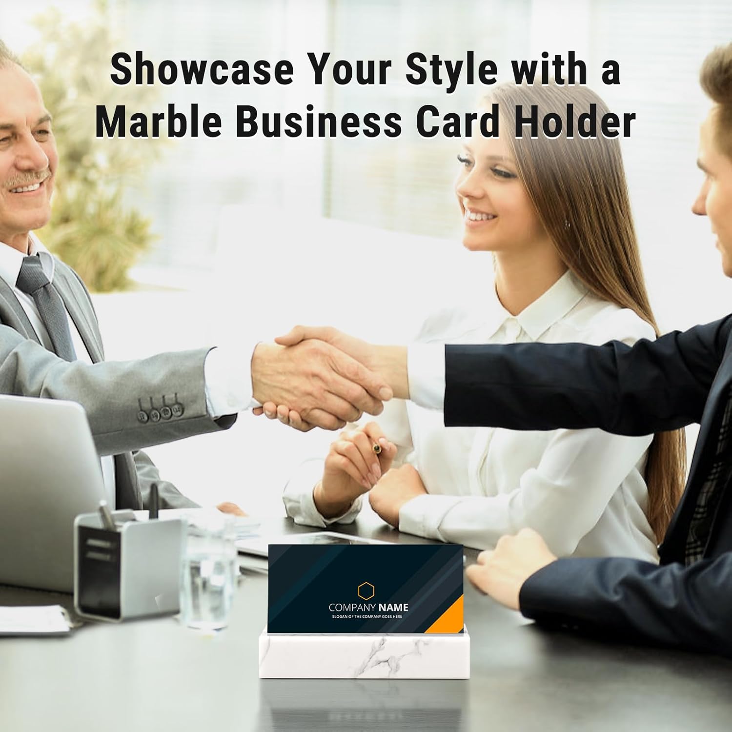 MaxGear Business Card Holder for Desk, White Carrara Marble Card Display Stand Holders Holds up to 50 Cards, Elegant Desktop Organizer for Home and Office 5 71MyR18a YL. AC SL1500 - northernschoolofshiatsu.co.uk