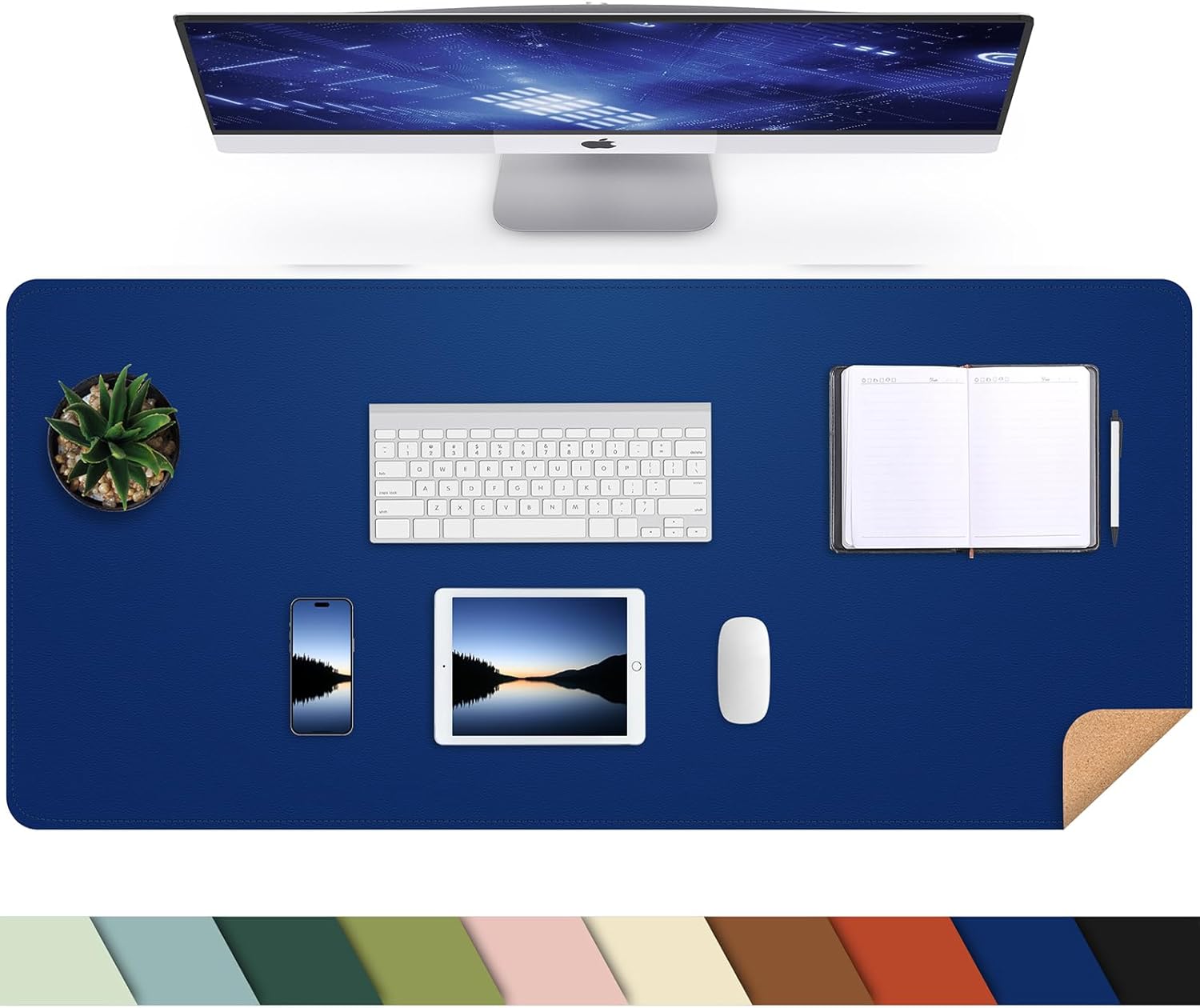 Large Desk Mat 47.2" x 17" Leather Desk Pad Protector with Natural Cork & PU Leather, Non-Slip Office Desk Mat, Large Mouse Pad, Waterproof Desk Blotter pad for Office&Home(Black) 344 71N0hyJYLfL. AC SL1500 - northernschoolofshiatsu.co.uk