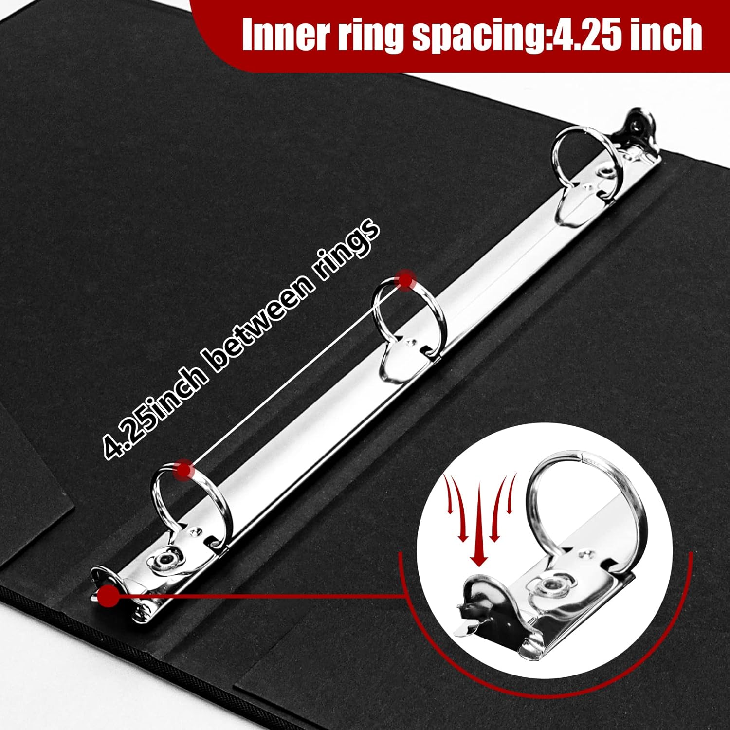 Vienrose 3 Ring Binder 1 Inch Round Rings Durable Binder with Linen Cover Holds 8.5" x 11" Paper for School Office and Home Black 3 71NCpIyKqCL. AC SL1500 - northernschoolofshiatsu.co.uk