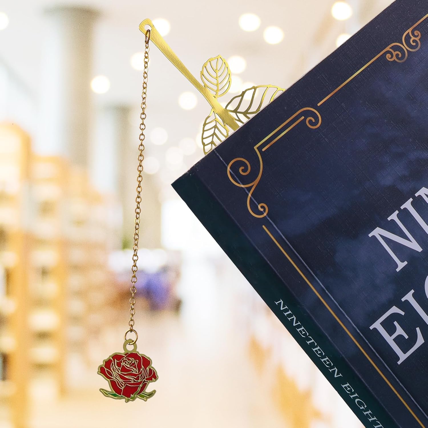 Bewudy Red Rose Bookmark with Flower Pendant, Metal Book Page Holder for Reading Lovers, Unique Gifts BookMarkers for Women, Her, Mom, Librarian, Teacher Book Lovers 4 71NQKSeG4iL. AC SL1500 - northernschoolofshiatsu.co.uk