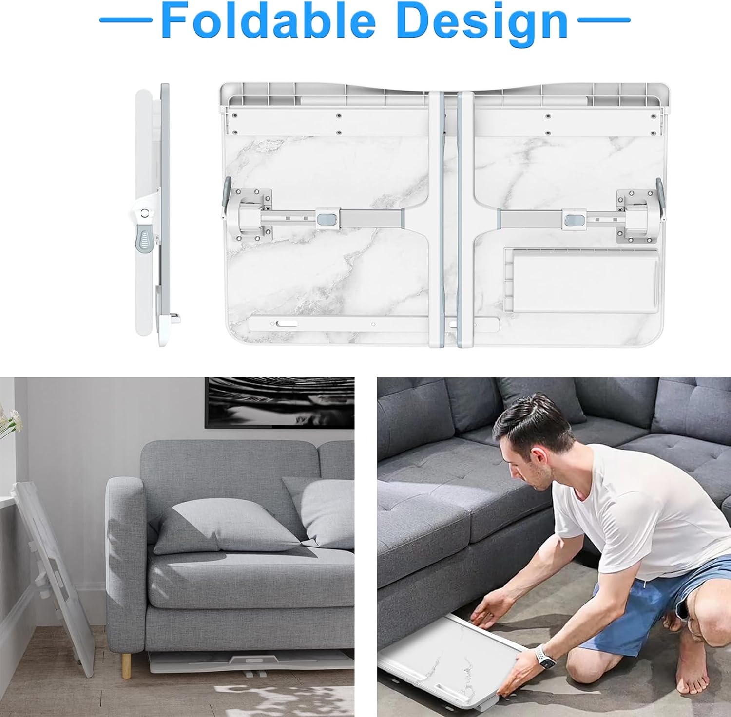 Laptop Bed Desk, Adjustable Laptop Lap Desk with Drawer, X-Large Foldable Bed Table Tray for Bed Couch Floor Desk Writing Working Reading Eating Painting (Marble, 23.6"×15.7") 35 71NhL1lE+0L. AC SL1500 - northernschoolofshiatsu.co.uk