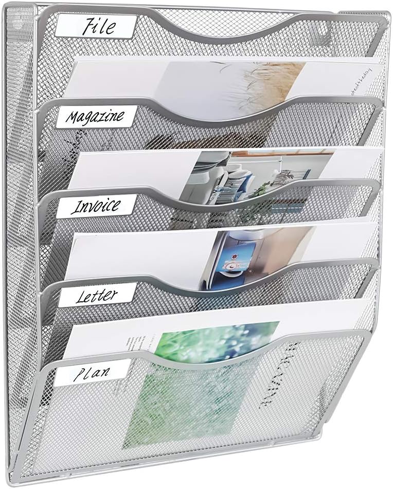 EasyPAG Wall File Holder 5 Pocket Mesh Hanging Wall Organizer Vertical Hanging File Folder Holder Magazine Rack with Nametag Label for Mail Paper Organization,Black 60 71Nz4FRdFeL. AC SL1100 - northernschoolofshiatsu.co.uk
