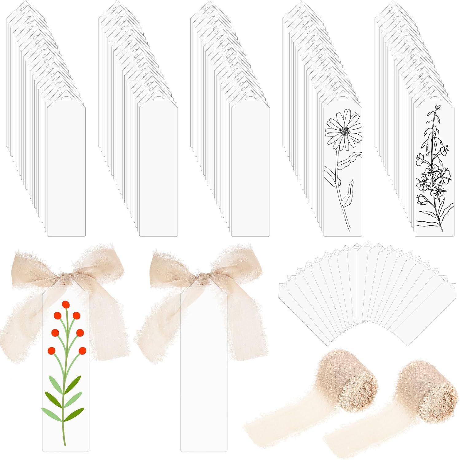 Yeaqee 100 Pcs Acrylic Bookmark Blanks Clear Bookmarks Acrylic Tags with 2 Rolls Ribbon DIY Craft Transparent Bookmark for Reading Lovers for School Presents(5.9 x 2 Inch,Dusty Pink) 21 71OAcGt7sgL. AC SL1500 - northernschoolofshiatsu.co.uk