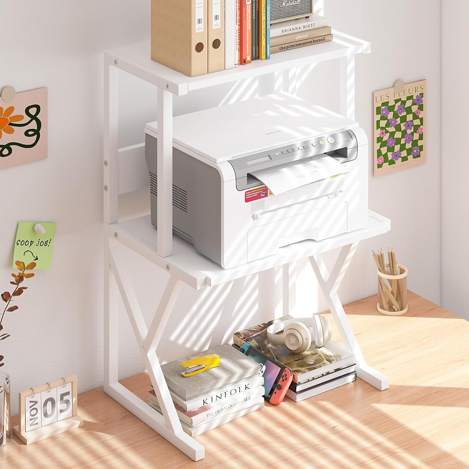 aboxoo Printer Stand for Desk, Desktop Printer Shelf Large 3-Tier Multi-Purpose Office Organization Shelves for Home Office, Rustic Brown 20 71OJKnvYawL. AC SL1500 - northernschoolofshiatsu.co.uk