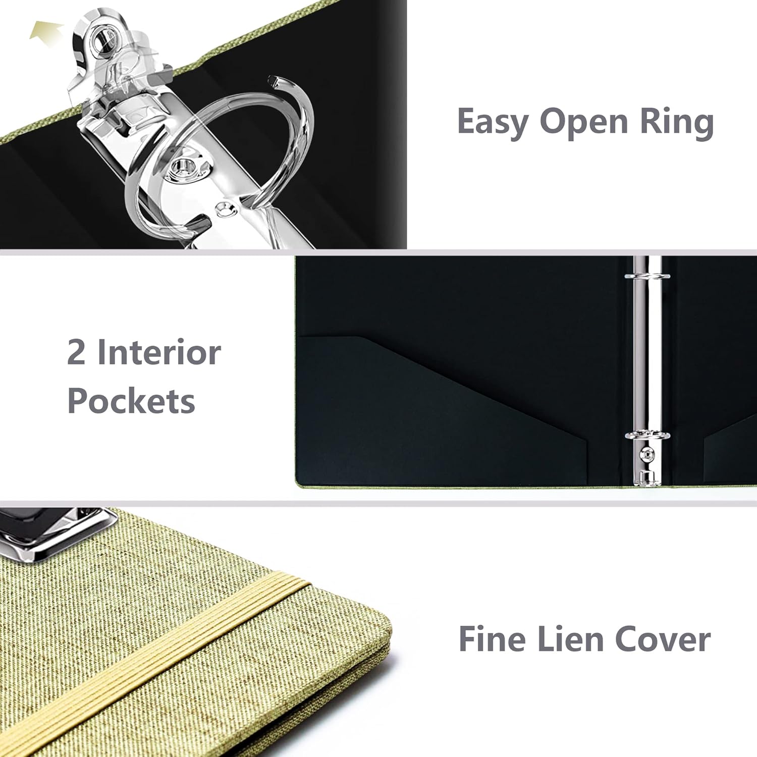 Vienrose 3 Ring Binder for 8.5 x 11 Inch Paper 1 Inch Round Rings Binder with Linen Durable Binders with Interior Pockets for School Office Home 17 71OPXuaaF8L. AC SL1500 - northernschoolofshiatsu.co.uk