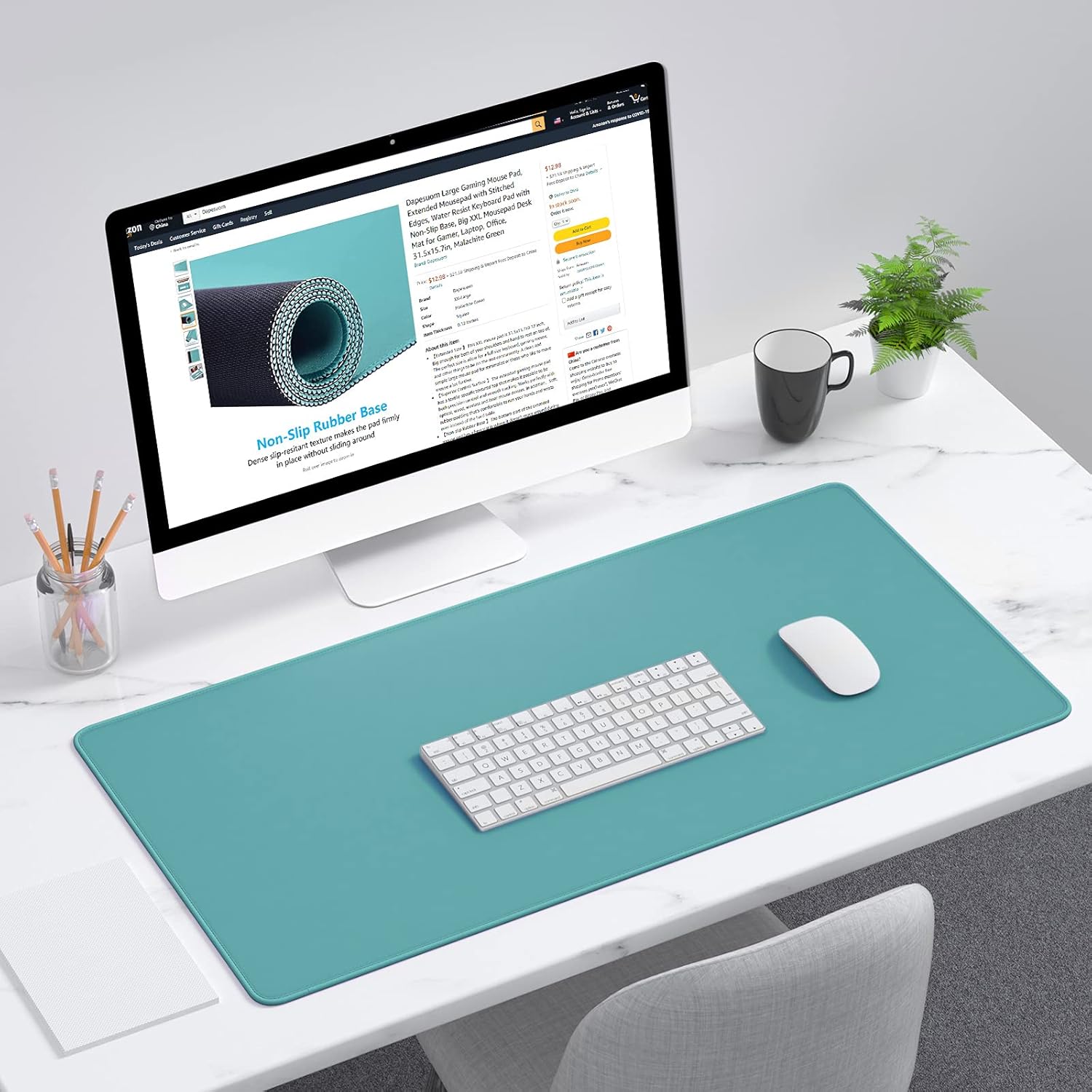Dapesuom Large Mouse Pad, Extended Gaming Mouse Mat with Stitched Edges, Full Size Desk Mats with Non-Slip Base, Computer Big Desktop Keyboard Pad for Gamer, Laptop, Office, 23.6 x 11.8 in, Pink 92 71OUM1GN9eL. AC SL1500 - northernschoolofshiatsu.co.uk