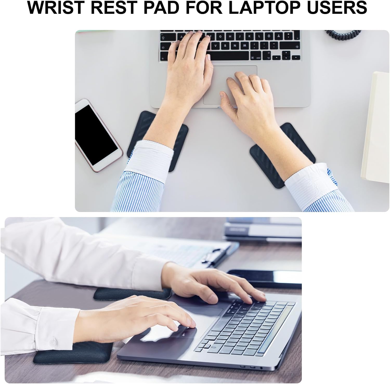 MOSISO Wrist Rest for Laptop, 2 Pcs Ergonomic Keyboard and Mouse Wrist Support Pads with Memory Foam, Non-Slip Base Square Elbow Pillow, Elbow Cushion Armrest Pad for Home Office, Black 2 - northernschoolofshiatsu.co.uk