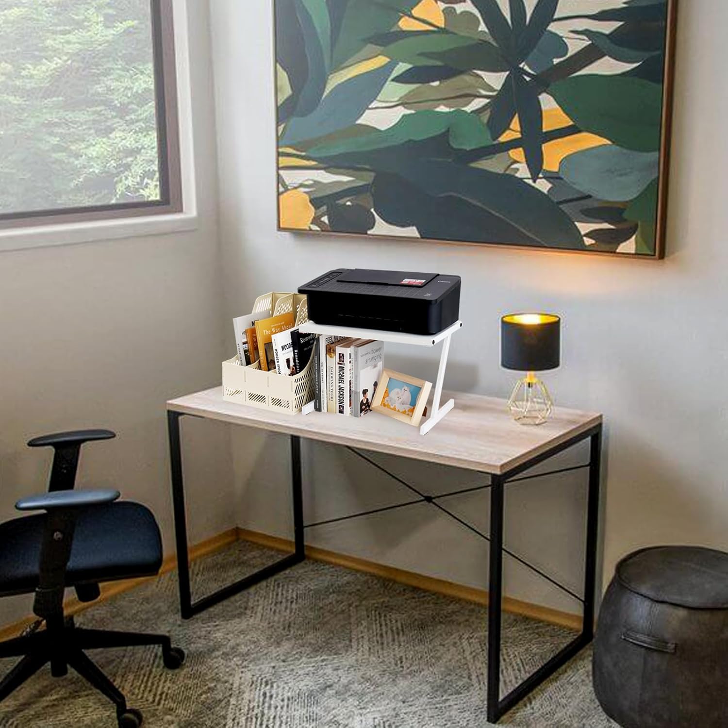 Versatile Printer Stand with Storage Portable Home Office Space-Saving Desktop Organizer Durable and Practical White 3 71OpRr engL. AC SL1500 - northernschoolofshiatsu.co.uk