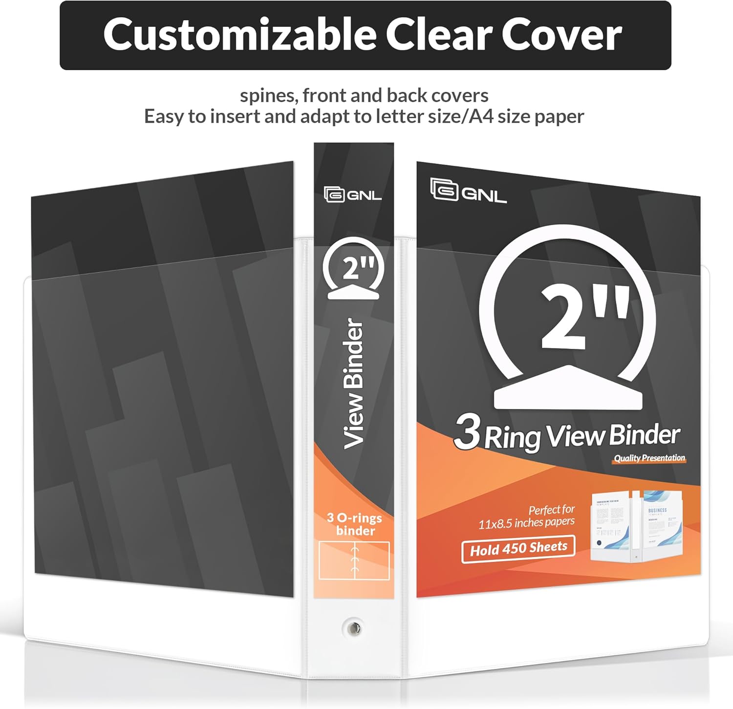 GNL 2 Inch Binder 3 Ring Economy, Round Ring, Clear View Binder Three Ring PVC-Free & Non-Stick for School or Office Supplies, White - Gray, 8 Packs 17 71P6OuVT+qL. AC SL1500 - northernschoolofshiatsu.co.uk