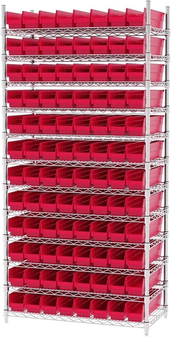 Akro-Mils 30128 Plastic Shelf Bins, Heavy Duty Storage Bins for Garage, Closet, and Drawer Organization, 18-Inch x 4-Inch x 4-Inch, Blue, 12-Pack 7 71P7Hanz1yL. AC SL1170 - northernschoolofshiatsu.co.uk