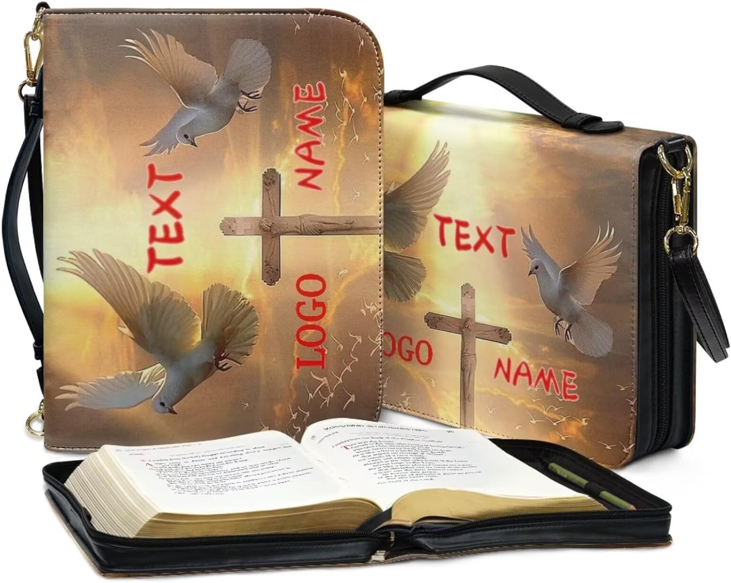Custom Personalized PU Leather Bible Cover Case for Women,Customized Bible Cases Bible Tote Bag Bible Carrying Case Bible Carrier with Detachable Shoulder Strap,2XL 60 71PF00NpooL. AC SL1500 - northernschoolofshiatsu.co.uk