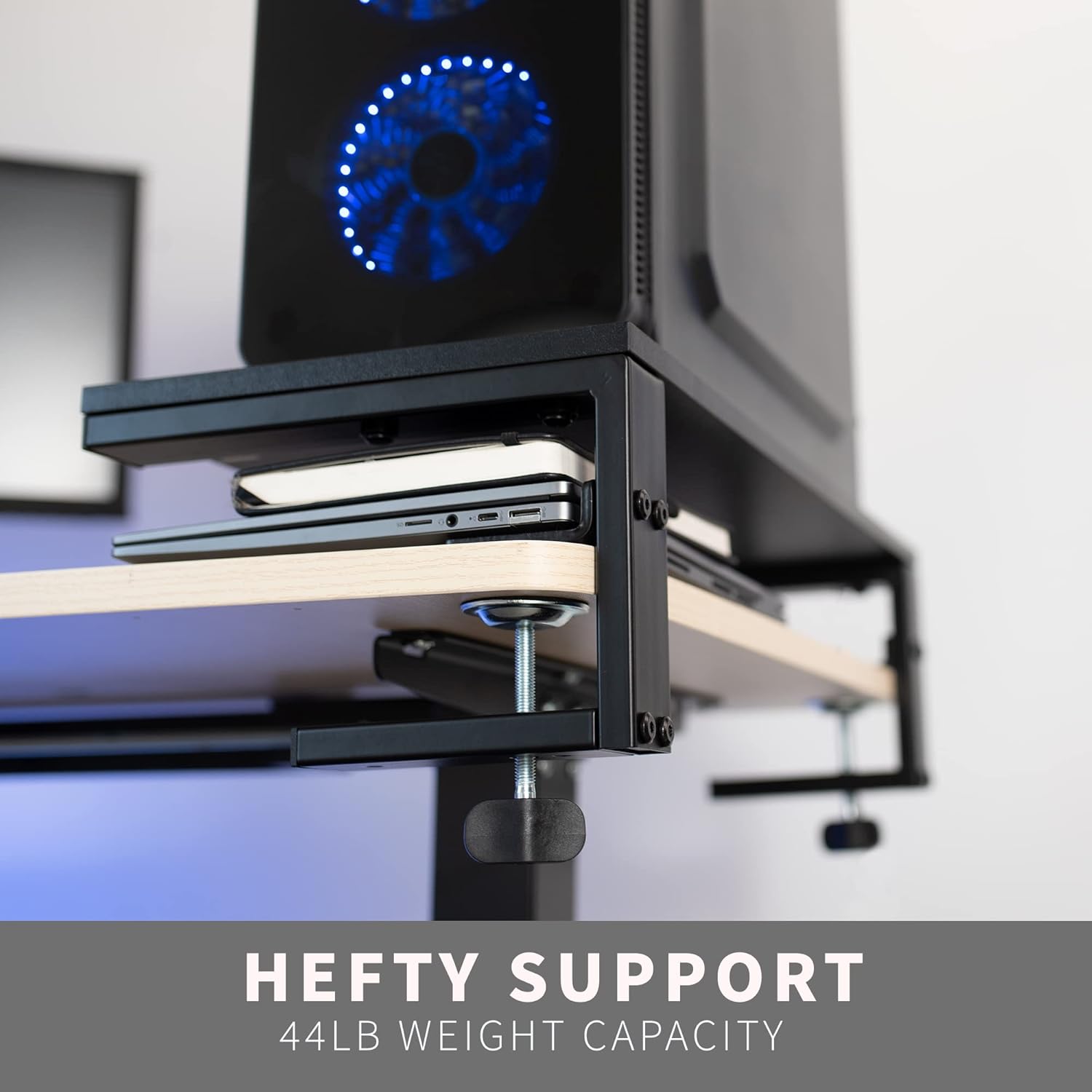 VIVO Clamp-on 15 inch Desk Extension Shelf for Gaming Devices, Ergonomic Computer Monitor and Laptop Riser, Printer Stand, Versatile with Freestanding Feet Included, Desktop Organizer, DESK-SHELF15B 8 71PggWujgUL. AC SL1500 - northernschoolofshiatsu.co.uk