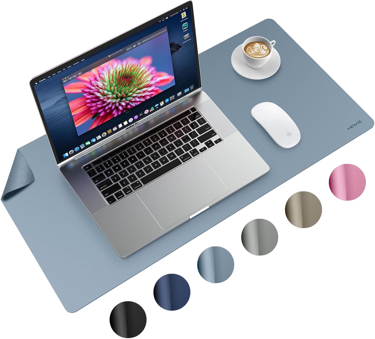 HiWe Desk Mat PU Leather - 31.5" x 15.75" X-Large Desktop Protector Cover, Waterproof Non-Slip Pad for Mouse/Keyboard/Laptop/Computer/Writing/Dining in Office & Home, Hit Grey 1 71QITf0tlNL. AC SL1500 - northernschoolofshiatsu.co.uk