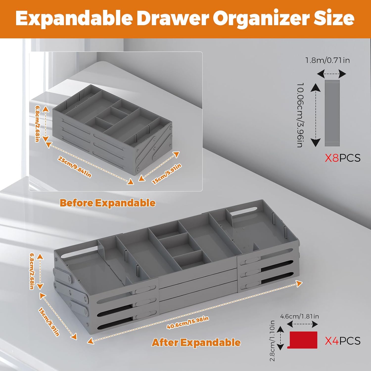 3 Tier Drawer Organizer - Expandable Junk Drawer Organizer Smart Office Supply Organizer, Folding Drawer Storage Multi-level Desk Organizer for Makeup,Jewelry,Cosmetics,Kitchen Storage (1 Row 3 Tier) 3 71QMcXo4PML. AC SL1500 - northernschoolofshiatsu.co.uk