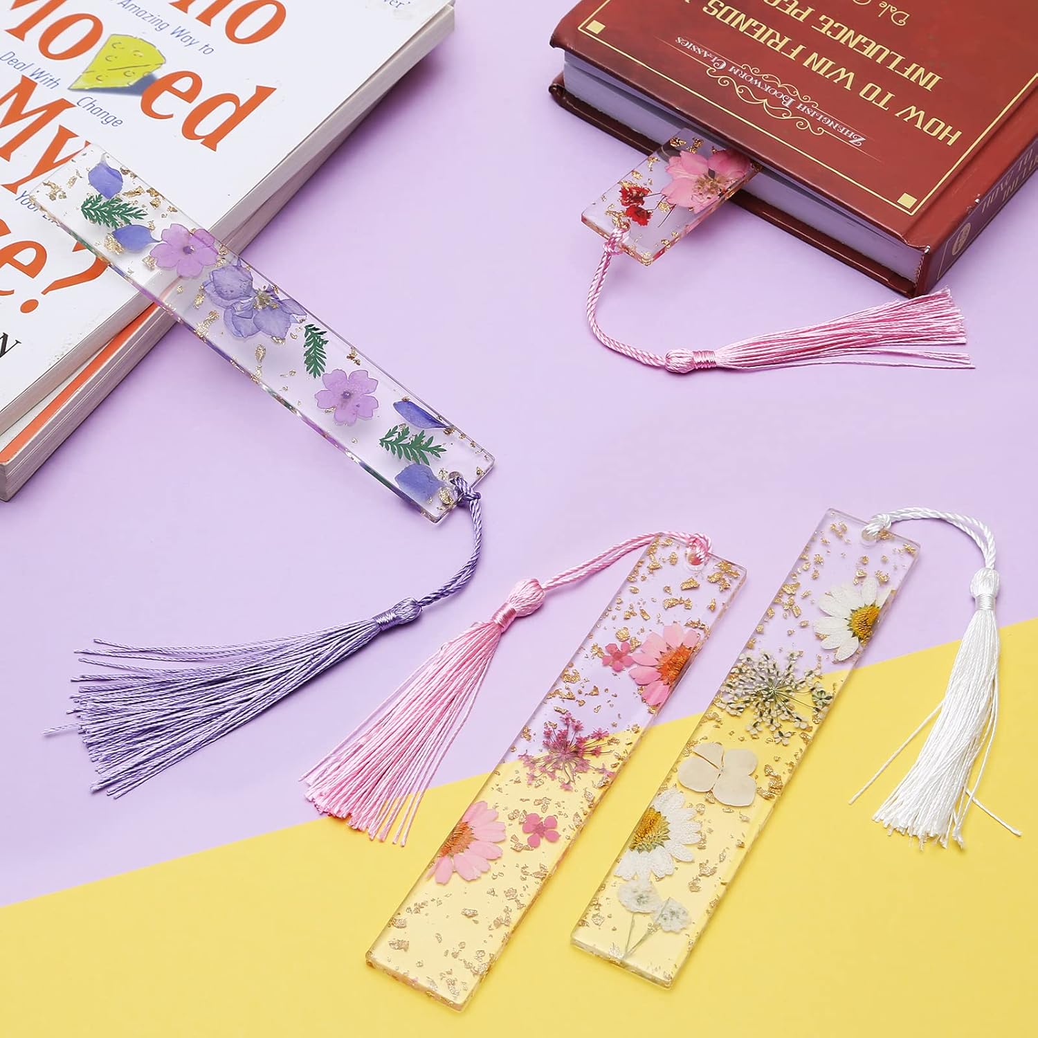 Book Marks for Book for Women, Kaluofan 2PCS Dried Flower Bookmarks with Tassels, Bookmarks for Women, Durable Handmade Dried Flower Resin Bookmarks, Pretty and Increase Reading Interest 5 71QNqLI8uWL. AC SL1500 - northernschoolofshiatsu.co.uk