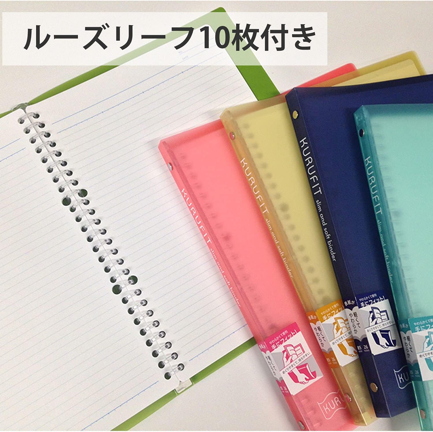 Maruman KULUFIT B5 Size 26-Ring Binder, Soft & Flexible Cover with 10 6mm Ruled Loose Sheet, Translucent Pink, 1 EA (F020-08) 4 71QOe 0BBYL. AC SL1500 - northernschoolofshiatsu.co.uk
