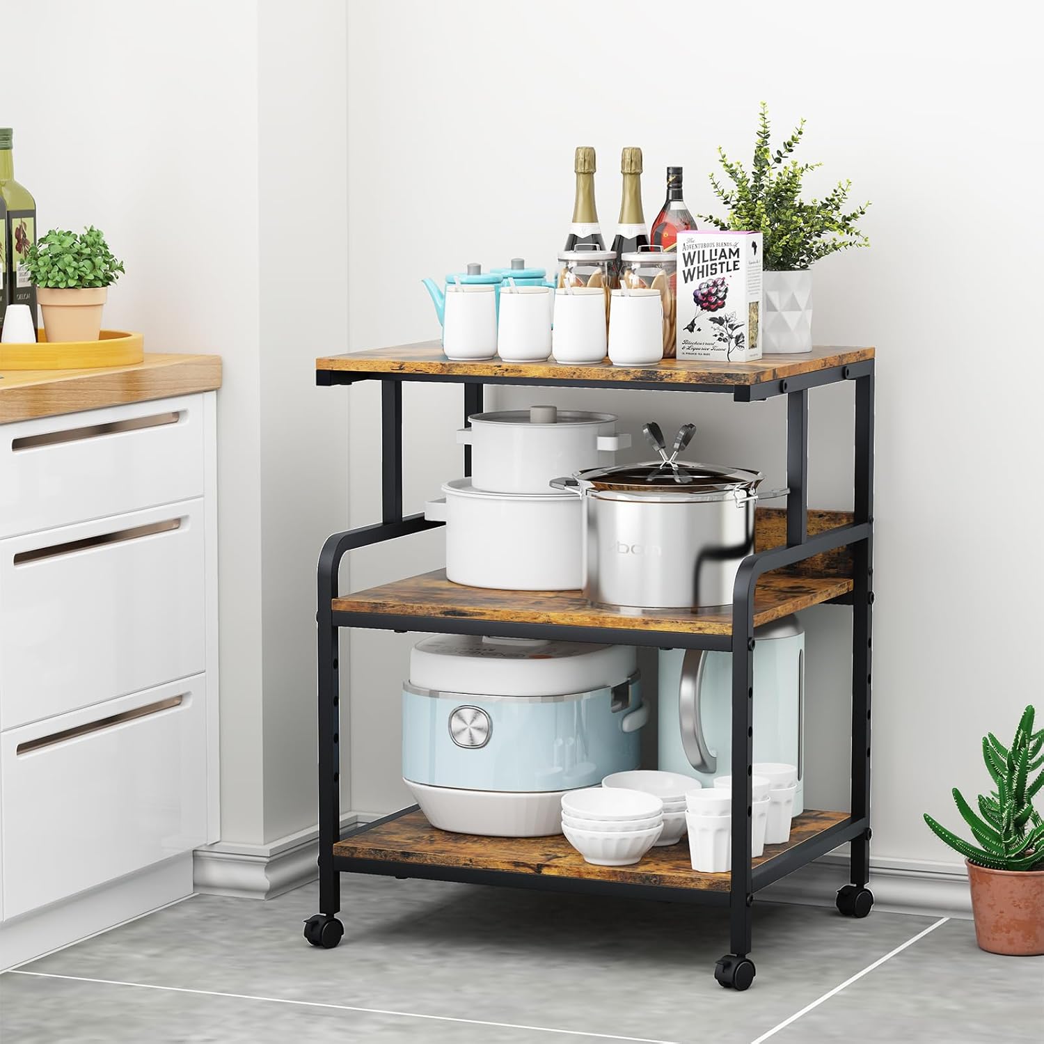 4 Tier Printer Stand with Storage Shelf, Large Tall Printer Cart with Wheels, Mobile Printer Table for Home Office, Adjustable Stands for Printer Heat Press Scanner Fax (Black), High 45 71QoHOHdoRL. AC SL1500 - northernschoolofshiatsu.co.uk