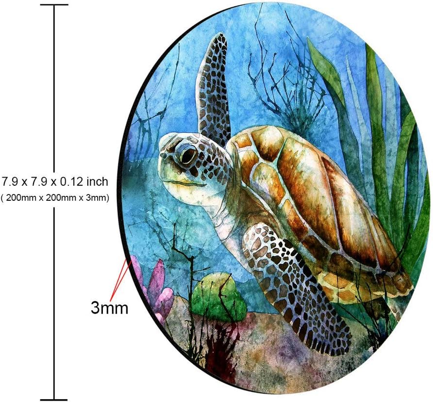 Sea Turtle Lonely Swim Oil Painting in Ocean Mousepad,Custom Round Mouse Pad 7.9 x 7.9 x 0.12 Inch 2 71QtZ7IgQYL. AC SL1002 - northernschoolofshiatsu.co.uk