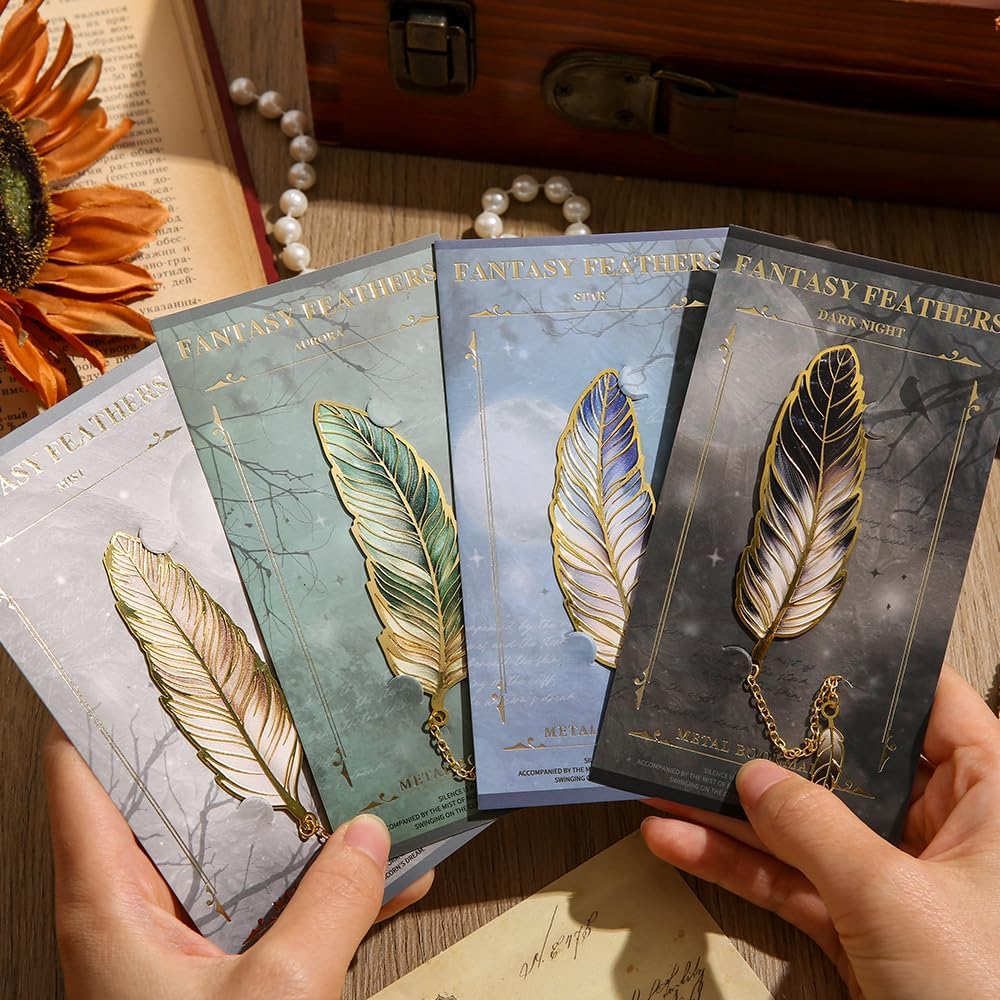 4 Piece Feather Bookmarks for Women, Writers, Readers Durable Bookmarks with English Inscriptions Unique Gifts for Men, Women, Students and Teachers 7 71Qw+lWkSZL. AC SL1000 - northernschoolofshiatsu.co.uk