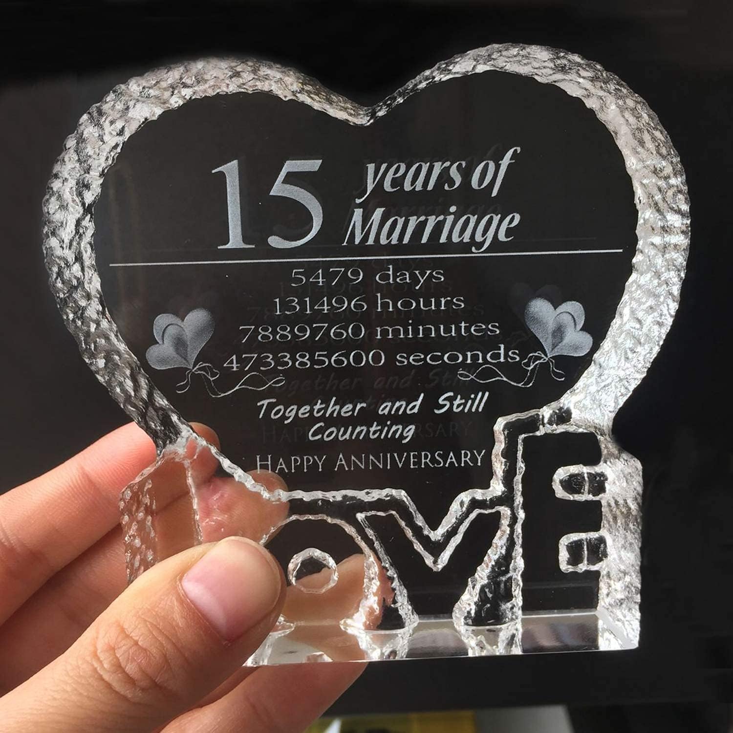 YWHL Fifteen 15 Year Marriage Gifts for Her 15th Anniversary Crystal Paperweight Keepsake Gift 8 71Qyh7XVzjL. AC SL1500 - northernschoolofshiatsu.co.uk