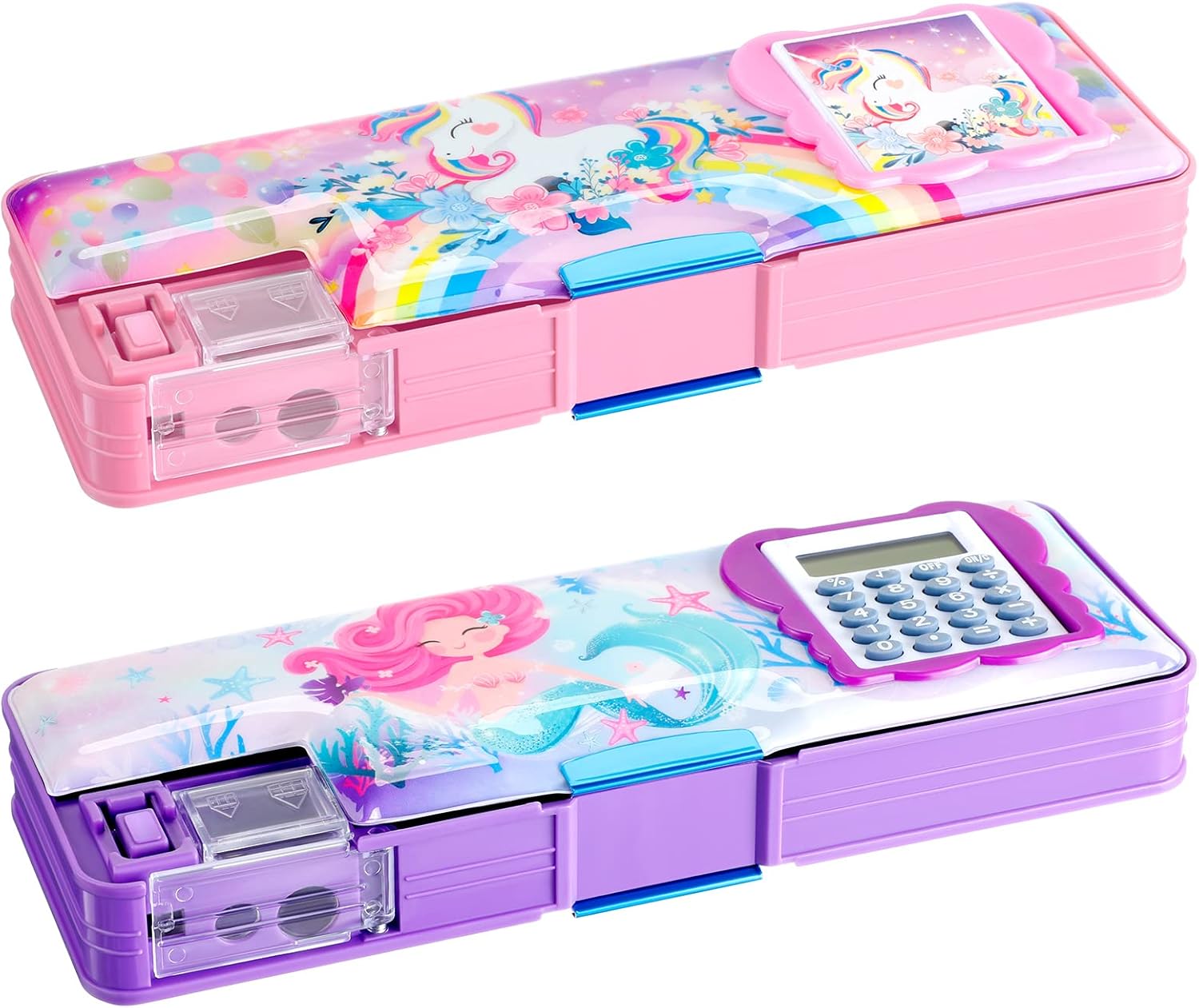 Henoyso 2 Pcs Multifunctional Pencil Box for Girls Plastic Cute Pencil Case with Calculator and Sharpener Pen Pouch Gifts(Unicorn, Mermaid) 1 71RDAfKpNrL. AC SL1500 - northernschoolofshiatsu.co.uk