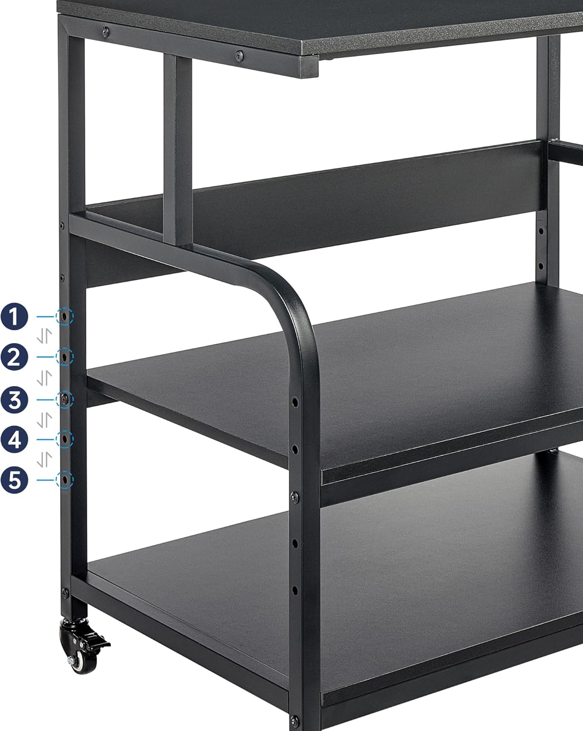 Large Printer Stand Table 23.6 x18.9 x 30 Inches with Height Adjustable Storage Shelf, 3 Tier Rolling Printer Cart with Wheels for Home Office, Gray 39 71RIT69jf+L. AC SL1500 - northernschoolofshiatsu.co.uk