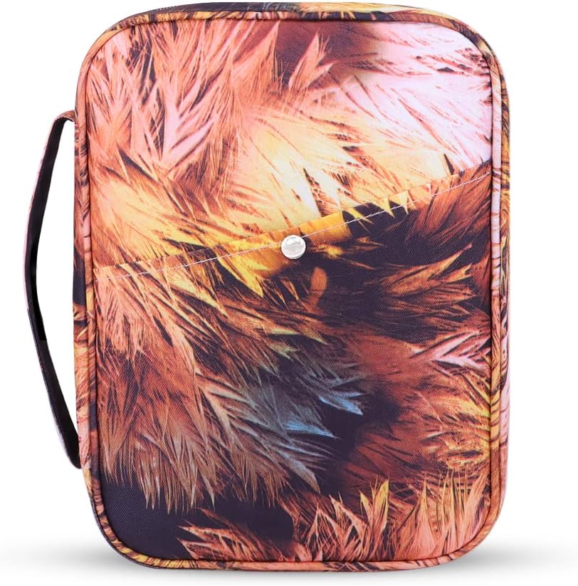 Bible Covers for Women with Carrying Handle, Book Cover Case with Zipper Pocket Bible Cover for Mom Ladies Teens Girls, Leaf and Floral Pattern (Colorful) 1 71RJHP4PKqL. AC SL1000 - northernschoolofshiatsu.co.uk