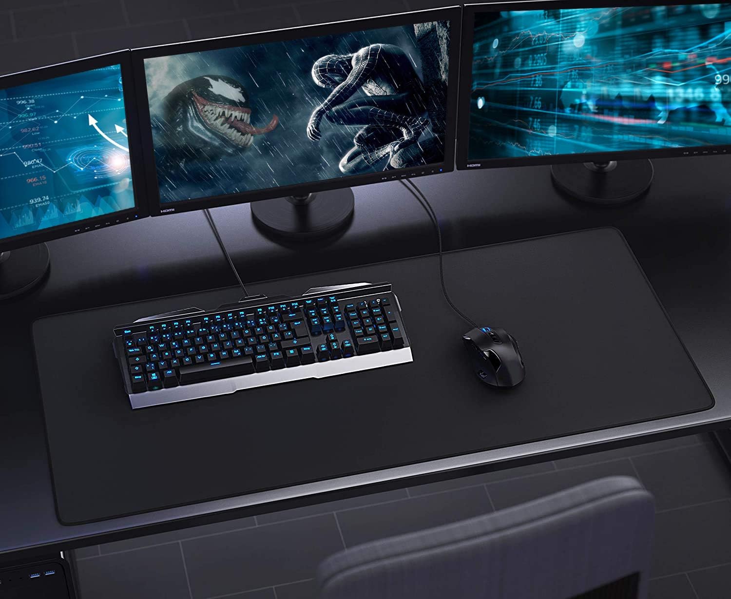 Mouse Pad, Large Gaming Mouse Pad with Double Stitched Edges, 14.9 x 11.7 inches Premium-Textured & Waterproof Mousepad, Nonslip Natural Rubber Base Mouse pad for Laptop,Computer, Office, Black 7 - northernschoolofshiatsu.co.uk