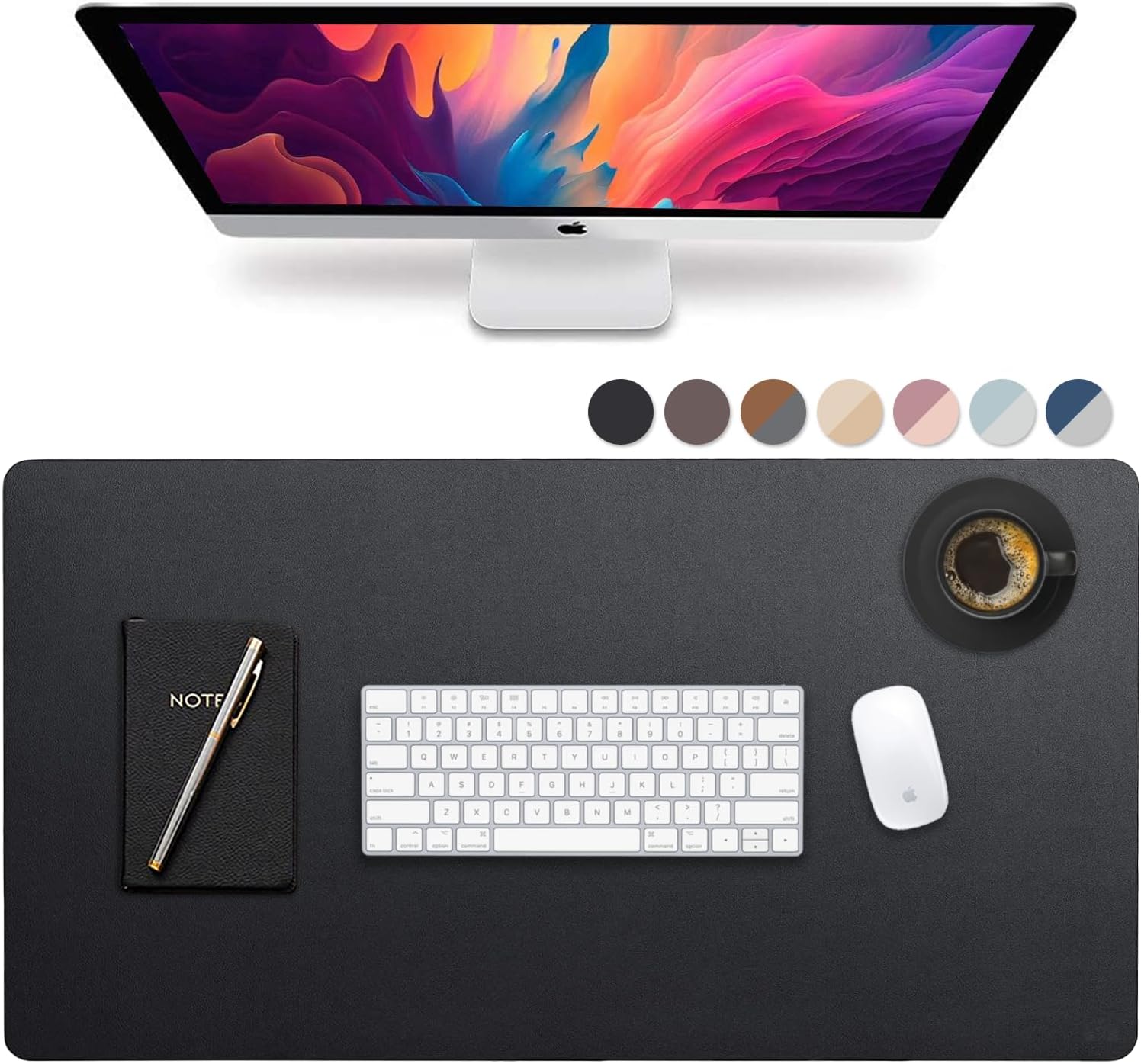 Leather Desk Pad 36" x 20", Vine Creations Office Desk Mat Waterproof Black - Premium Quality - Smooth Mouse Writing Surface - Maximum Protection Dual-Sided Pu Leather Blotter for Desk Office/Home 7 71RZU91kypL. AC SL1500 - northernschoolofshiatsu.co.uk