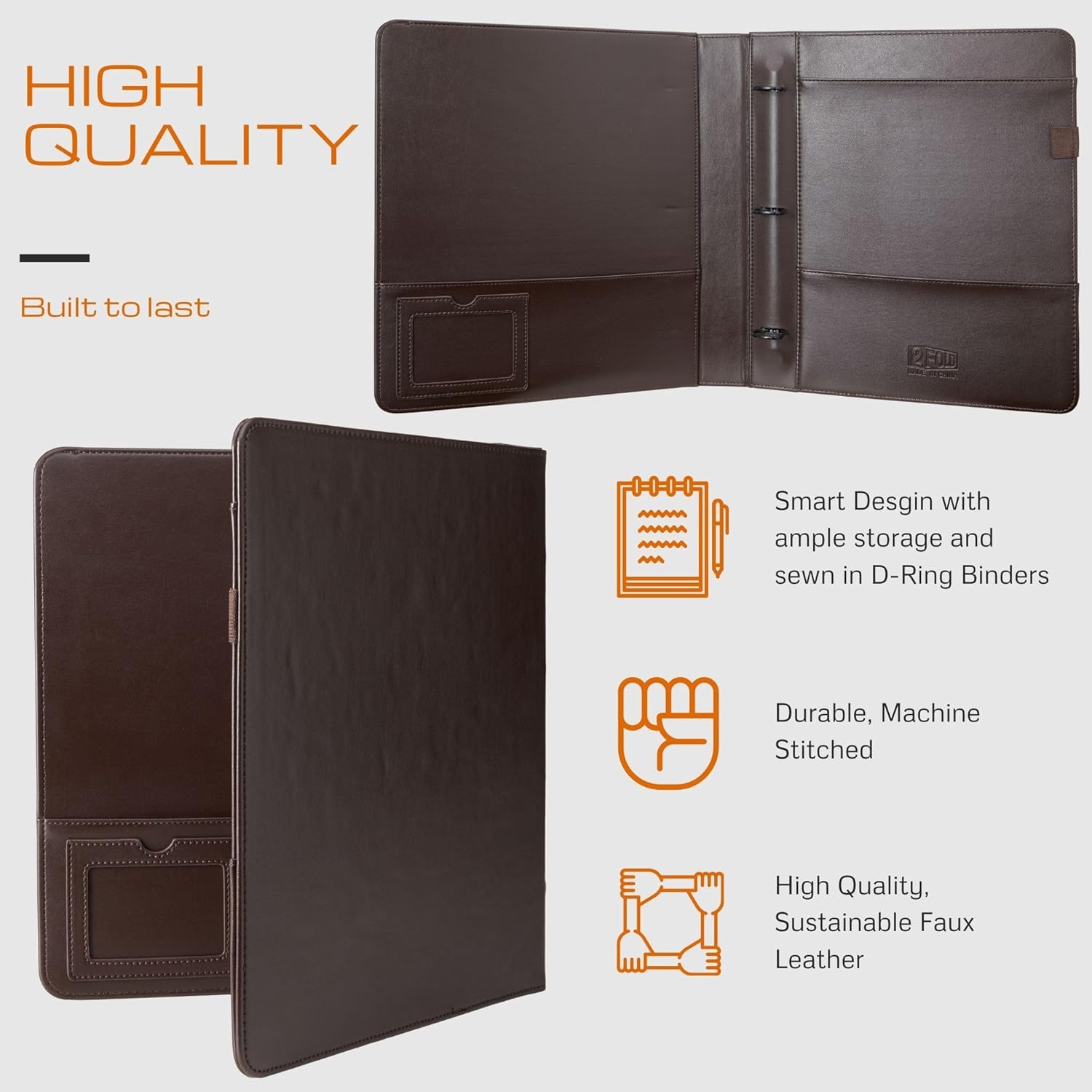 2Fold 3 Ring Binder 1.5 Inch with Clear Front Pocket - Premium PU Faux Leather Presentation Binder - Storage Pockets for Office Supplies, Business Card Holder, Pen/Pencil Loop (1.5 Inch, Black) 13 71Rd9cnZs1L. AC SL1500 - northernschoolofshiatsu.co.uk