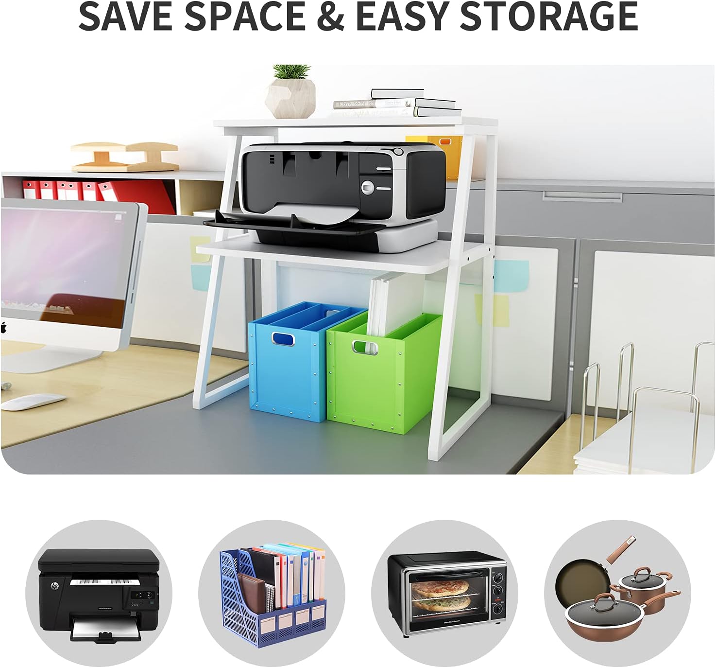 PUNCIA Desktop Printer Stand 3-Tier Large Size High Capacity Storage Shelves Multi-Purpose Desk Office Organization and Storage for Printer Fax Book Heavy Duty Rack for Home Office Supplies(White) 4 71Rno8iwyPS. AC SL1500 - northernschoolofshiatsu.co.uk