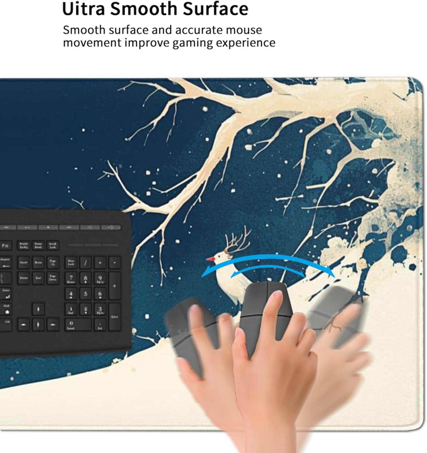 Extended Mouse Pad Large Gaming Mouse Pads - Aurora Painting Northern Lights Mountains Stars Desk Pad Computer Desk Mat Non-Slip Mousepad for Game Players, Office, Study (48" x 24") 26 71S+2gFK7JL. AC SL1500 - northernschoolofshiatsu.co.uk