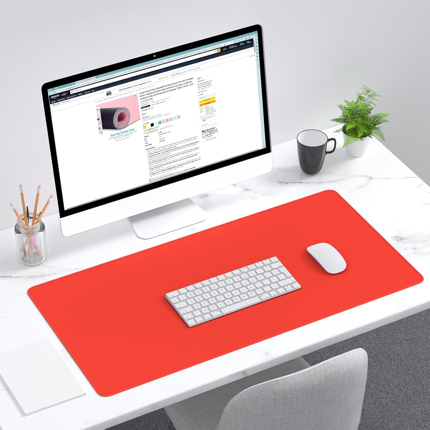 Dapesuom Large Mouse Pad, Extended Gaming Mouse Mat with Stitched Edges, Full Size Desk Mats with Non-Slip Base, Computer Big Desktop Keyboard Pad for Gamer, Laptop, Office, 23.6 x 11.8 in, Pink 9 71S96YgcDcL. AC SL1500 - northernschoolofshiatsu.co.uk