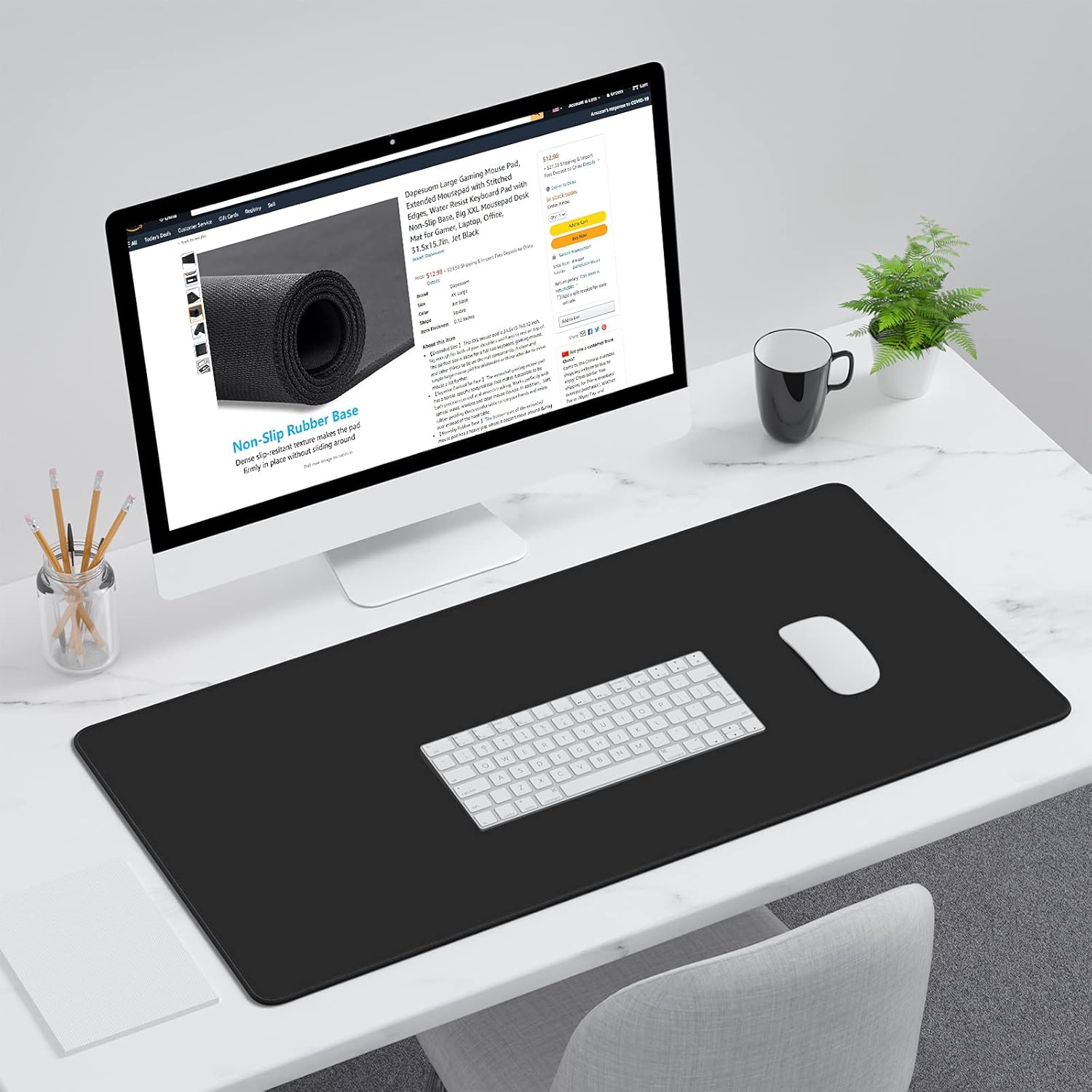 Dapesuom Large Mouse Pad, Extended Gaming Mouse Mat with Stitched Edges, Full Size Desk Mats with Non-Slip Base, Computer Big Desktop Keyboard Pad for Gamer, Laptop, Office, 23.6 x 11.8 in, Pink 62 71SDHfjOlYL. AC SL1500 - northernschoolofshiatsu.co.uk