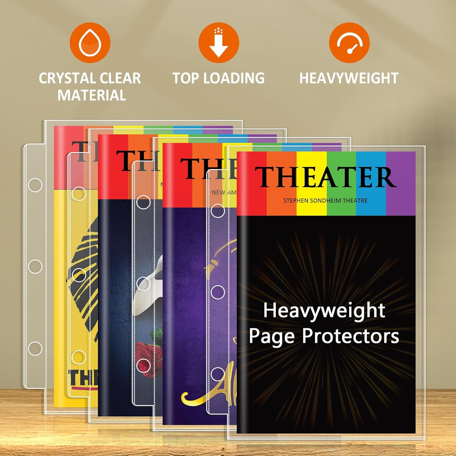 Page Protectors for Broadway Play Program and Theater Programs, 50 Sheet Protectors, Fit 5.5 x 8.5 Programs from Mid 1980s to Modern, Binder Sleeves 3 71SWiih4NsL. AC SL1500 - northernschoolofshiatsu.co.uk